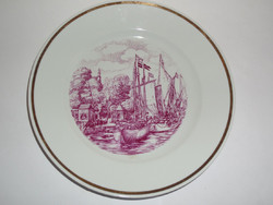 Retro, old Henneberg porcelain decorative plate, bowl (ndk)