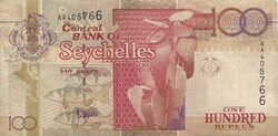 100 rupia rupees 1998 Seychelles szigetek