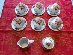 Alföldi porcelán kávés készlet eredeti tej - és cukor kínálójával HIBÁTLAN
