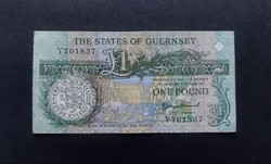 Guernsey 1 Pound, Font 2016, EF
