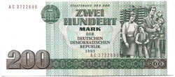 200 márka 1985 NDK Németország UNC