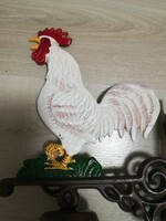 Large, rooster pigeon/bell made of cast iron, can be mounted on the wall