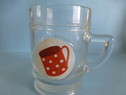 Retro ovis mug with red polka dot mug pattern. Rare!