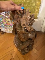 Wooden carved dragon