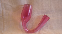 Antique colored glass pipe head, brandy snifter, collector's item