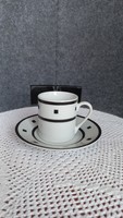 Maison strauss porcelain mocha cup and saucer, flawless, cup: 6 x 5.3 cm, plate: 12 cm.