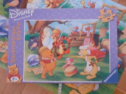 Disney Micimackó puzzle 200 db Ravensburger 2002 hiánytalan