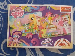 MLP G4 My Little Pony Travel Puzzle Treffl 24 és 30 db úti játék hiánytalan 2013 Hasbro