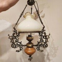Antik Szecessziós réz Lüszter lámpa