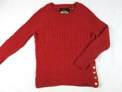 Original superdry (s / m) sporty elegant flexible women's sweater with twisted pattern