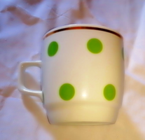 Zsolnay, rarer, retro, large green dot, cup, mug 22.