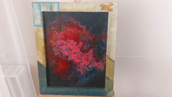 (K) abstract painting with frame 48x58 cm