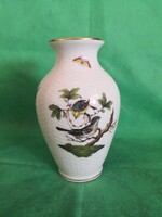 Herend rothschild porcelain vase, porcelain with a basket weave pattern