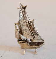 Ezüst miniatűr hajó (E05)