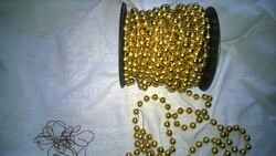 Wedding, festive decoration - gold string of pearls cc.10 M