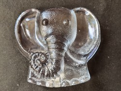 Vintage Riedel kristályüveg, elefánt alakú levélnehezék