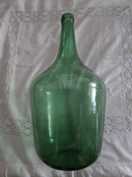 Large 5 liter green wine bottle, glass bottle, balloon
