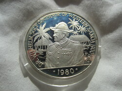 Samoa 1980 dr. Wilhem 10 tala 31.47 G rare silver coin