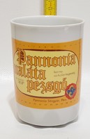 Zsolnay "Pannonia maláta pezsgő" jelzett, reklám porcelán bögre (2745)