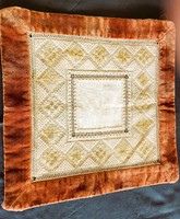 Art deco deco velvet decorative pillow pillow sheet handmade masterpiece precious Hungarian handwork