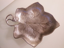TÁL -  AJÁNLATOT VÁROK - EZÜSTÖZÖTT - 15 x 13 x 2,5 cm - ANGOL - NEHÉZ - TÖMÖR - HIBÁTLAN