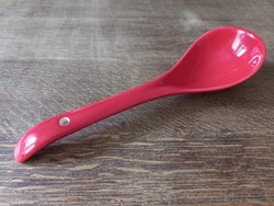 Red porcelain serving spoon 24 cm