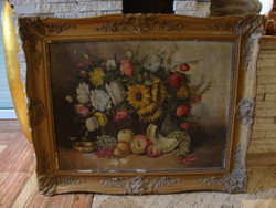 Csendélet festmény gyümölcsökkel olaj-vászon 80x99 cm