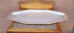 Silver-plated alpaca tray, 61.5 cm