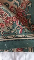 Old folk flower basket woven bedspread/tablecloth in good condition, 135 x 187 cm