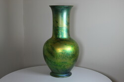 Zsolnay eozin labrador pattern, very rare vase antique (repaired)
