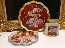 Herend porcelain smoking set, a rarer model