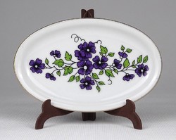 1O016 oval Zsolnay porcelain ashtray with flower decoration