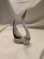 Raven Ház porcelain swan with garden pattern