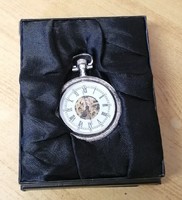Retro mechanical pocket watch in gift wrap. Heritage collection, boston.