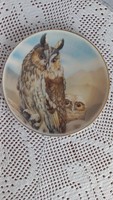 English hand-painted bone china plate, flawless, diameter: 15.5 cm