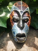 African painted wooden mask