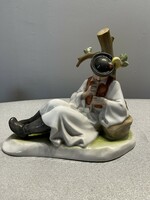Antique Zsolnay cowherd figure in perfect condition