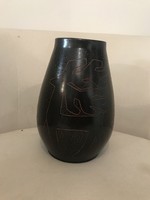 Kerámia váza(Karácsonyi mintával)
