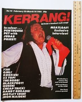 Kerrang magazin 82/2/25 Meat Loaf Krokus Iron Maiden Hagar Mötley Crüe Blackfoot Queen ACDC ZZ Top