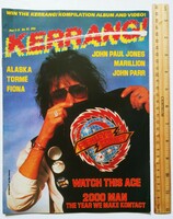 Kerrang magazin 85/5/2 Ace Frehley Kiss Alaska Tormé Fiona John Paul Jones Marillion John Parr Keel