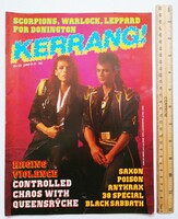Kerrang magazine 86/6/12 queensryche saxon poison anthrax keel 38 special sabbath thunderstick
