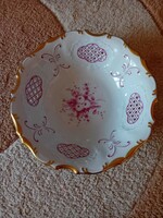 Pirken hammer Czechoslovak porcelain openwork, gilded fruit bowl