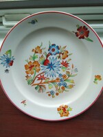 Zsolnay wall plate with flower pattern