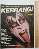 Kerrang magazin 82/7/29 Kiss Ozzy Motorhead SOS Chinatown Ore ACDC Thunderstick Demon