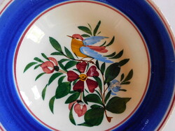 Régi Miskolcz jelzésű madaras keménycserép tányér 22.5 cm