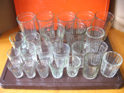 Retro Soviet, Russian faceted Granyonyi stakan glass cup pack of 23 pcs