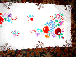 Tablecloth with Kalocsa pattern - running openwork border 80 cm-36 cm, beautiful professional needlework