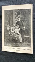 1913 KÉSÖBB MAGYAR KIRÁLY IV. KÁROLY + ZITA KIRÁLYNÉ + TRÓNÖRÖKÖS HABSBURG FŐHERCEG FOTO FOTÓLAP