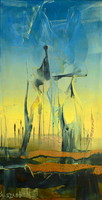 André szabó / endre / (1923-2007) abstract landscape 1972