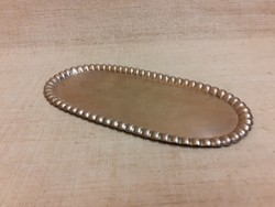 Old marked silver colored blister rim pattern serving tray in nice condition